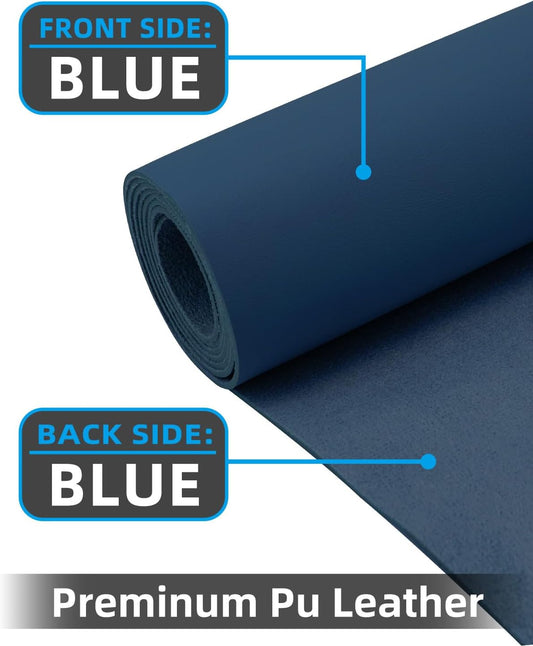 Non-Slip Desk mat,PULeather Desk Pad Protector, Office Desk Mat, Large Mouse Pad,Desk Blotter, Laptop Desk Pad, Waterproof Desk Writing Pad for Office and Home (Midnight Blue, 35.4" x 17")