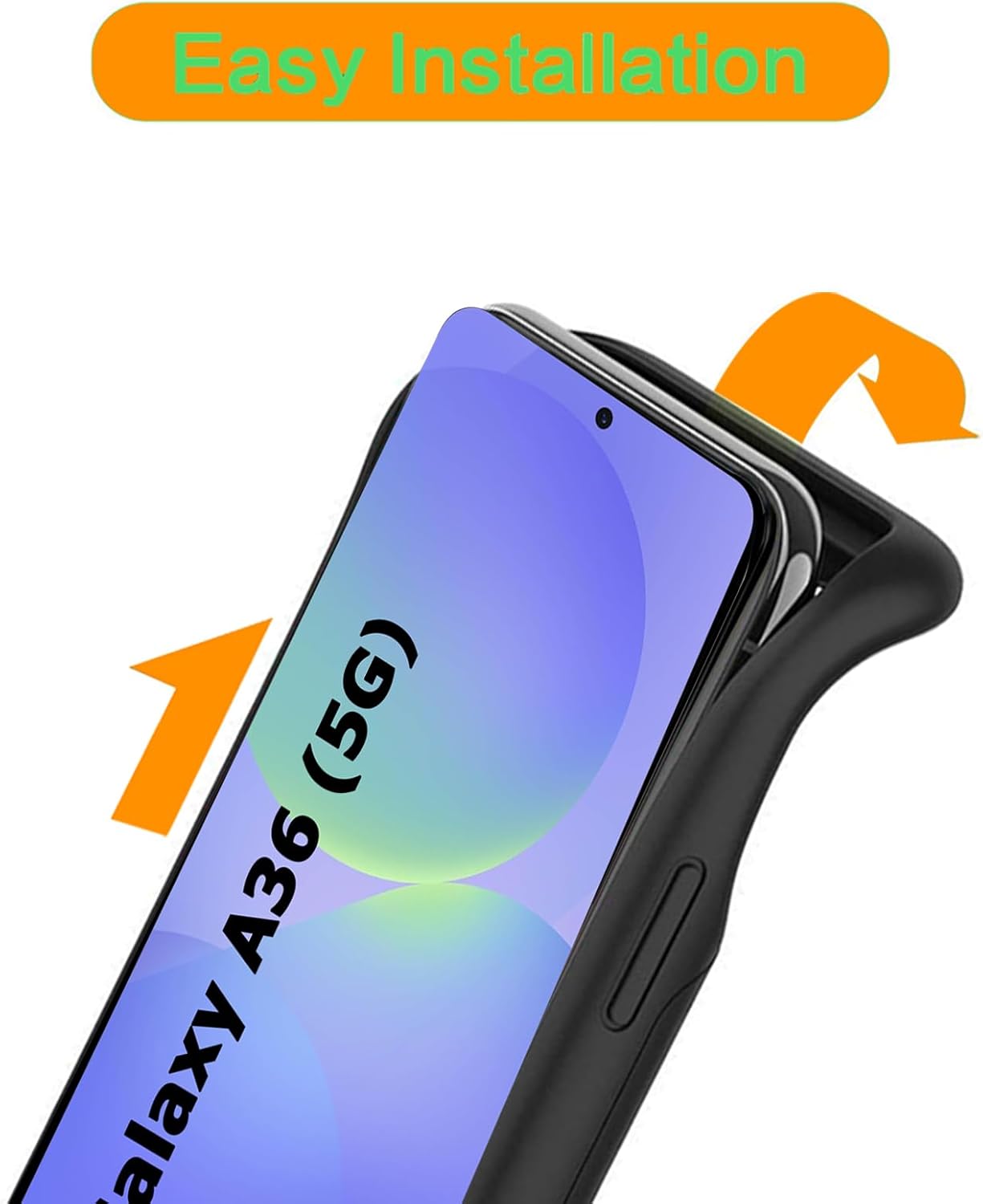 Battery Case for Galaxy A36/A56,Enhanced 10000mAh Portable Protective Wireless Charging Case Support Carplay Compatible with Galaxy A36/A56(6.7 inches),Rechargeable Extended Battery Charger Case-Black