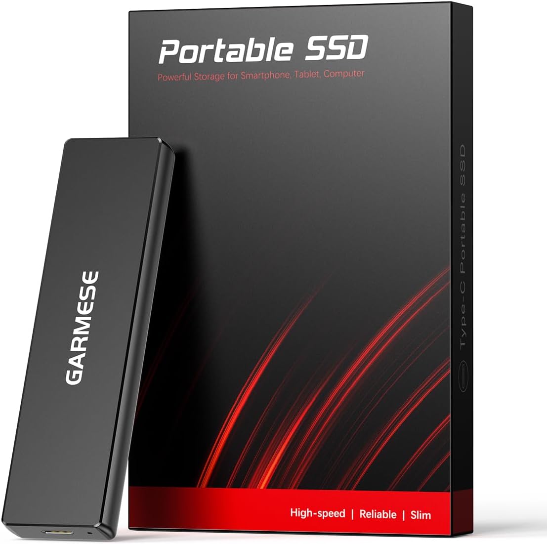 External SSD 512GB Portable SSD Speed Up to 1000MB/s USB 3.2 Gen 2, External Solid State Drives with Type-C Cable, Portable Solid State Drive for PC Mac Game Console