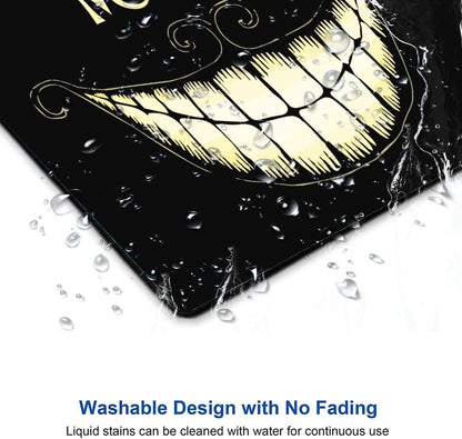 IMAYONDIA Mouse Pad - We're All Mad Here Design, Funny Mouse Mat, Square Waterproof Non-Slip Rubber Base for Computer & Laptop