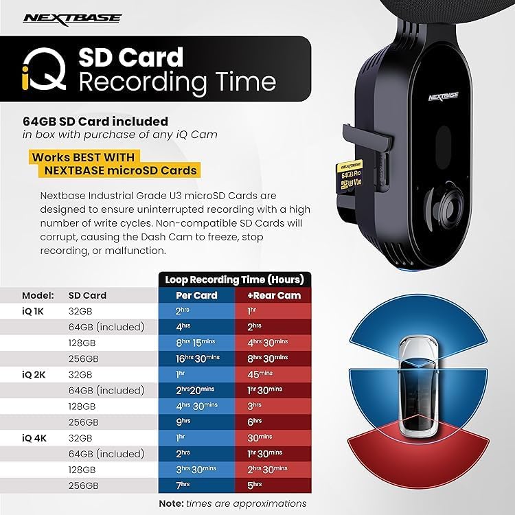 Nextbase Dash Cam 128GB U3 microSD Card for Read Camera Modules