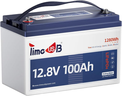 12V 100Ah LiFePO4 Battery with Low Temperature Cut off Protection Group31 Lithium Battery Built-in 100A BMS Max.1280Wh Energy for 12V Trolling Motor, Marine, RV, Boat, Yacht and Off-Grid