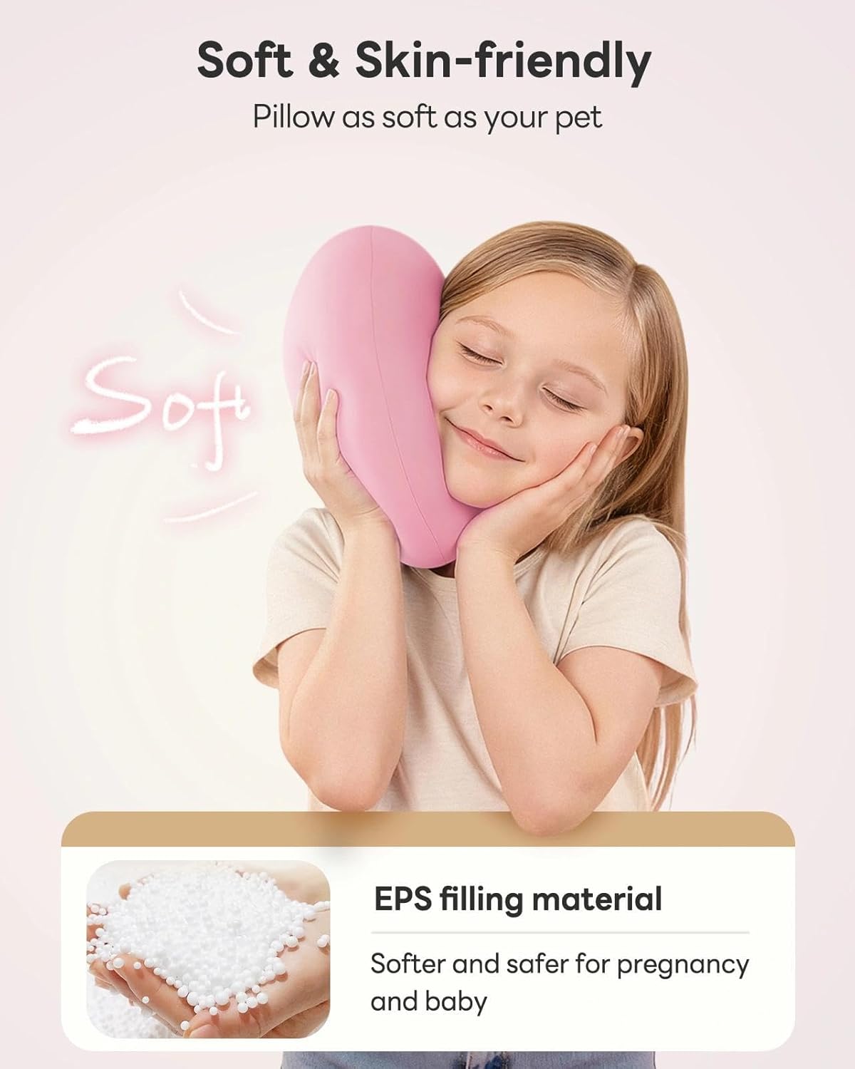 SAIJI Cell Phone Pillow Holder mini iPhone Stand for Bed, Upgraded mini Angle & Height Adjustable Phone Pillow Stand for Watching Video On Bed/Sofa/Lap, Fit for 4.7"-7.0" Device (Pink)