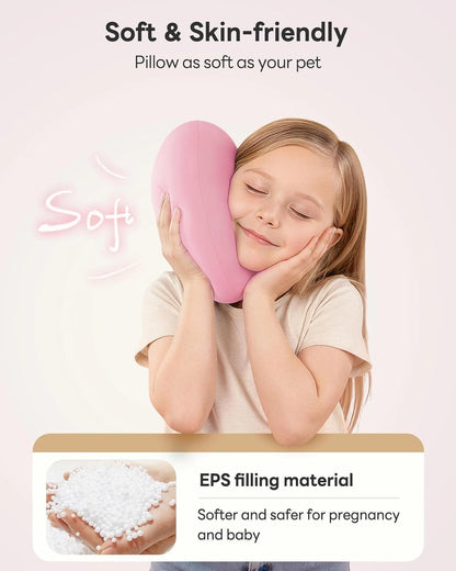 SAIJI Cell Phone Pillow Holder mini iPhone Stand for Bed, Upgraded mini Angle & Height Adjustable Phone Pillow Stand for Watching Video On Bed/Sofa/Lap, Fit for 4.7"-7.0" Device (Pink)