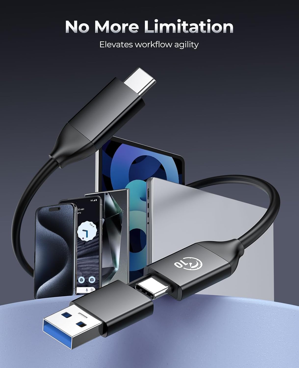 ORICO 512GB External SSD with 2 in 1 USB C Cable, Portable Solid State Drive USB 3.2 Gen 1 Up to 460MB/s, Dust and Drop Resistance, Reliable Storage for USB-C Smartphone, PC, Tablet, Labtop - M25PRO