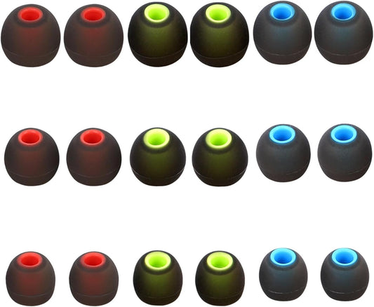 Earbud Replacement Tips Silicone Earbud Tips Earbud Covers Fit for in-Ear Headphones (Inner Hole 3.8mm -5.1mm) Ear Tips Earbud Rubber Tips 9 Pairs S/M/L