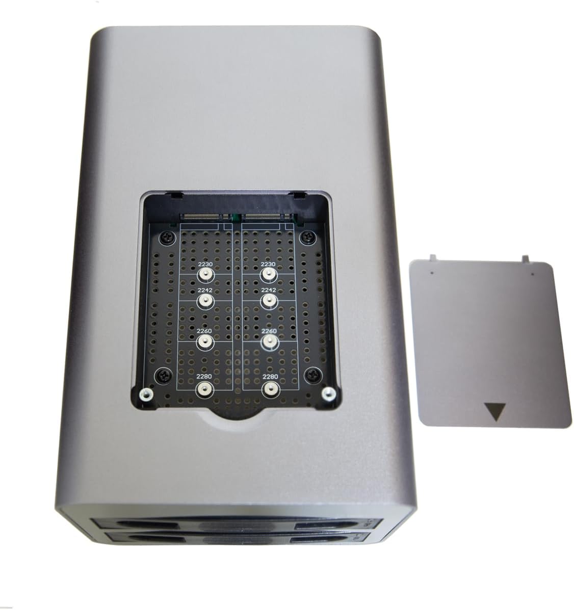 USB 3.2 (10Gbps) Type-C 2 Bay 2.5 Inch and 3.5 Inch SATA Hard Drive + 2 Bay M.2 NMVe Combo External Hard Drive Enclosure