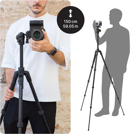 Manfrotto Befree Advanced AS, Camera Tripod, Twist Lock, Compatible with Arca-Swiss, Portableand Compact, Alumiium, Travel Tripod Kit, Ball Head, for DSLR, Mirrorless, Camera Accessories