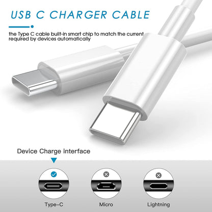 iPhone 16/15 Pro Max Charger Fast Charging,20W USB C Charger Block,3Pack Type C Fast Charging Cord Long USB C to C Wall Charge Cable for iPhone 16/16 Plus/16 Pro Max, iPad Pro 12.9"/11",iPad Air/Mini