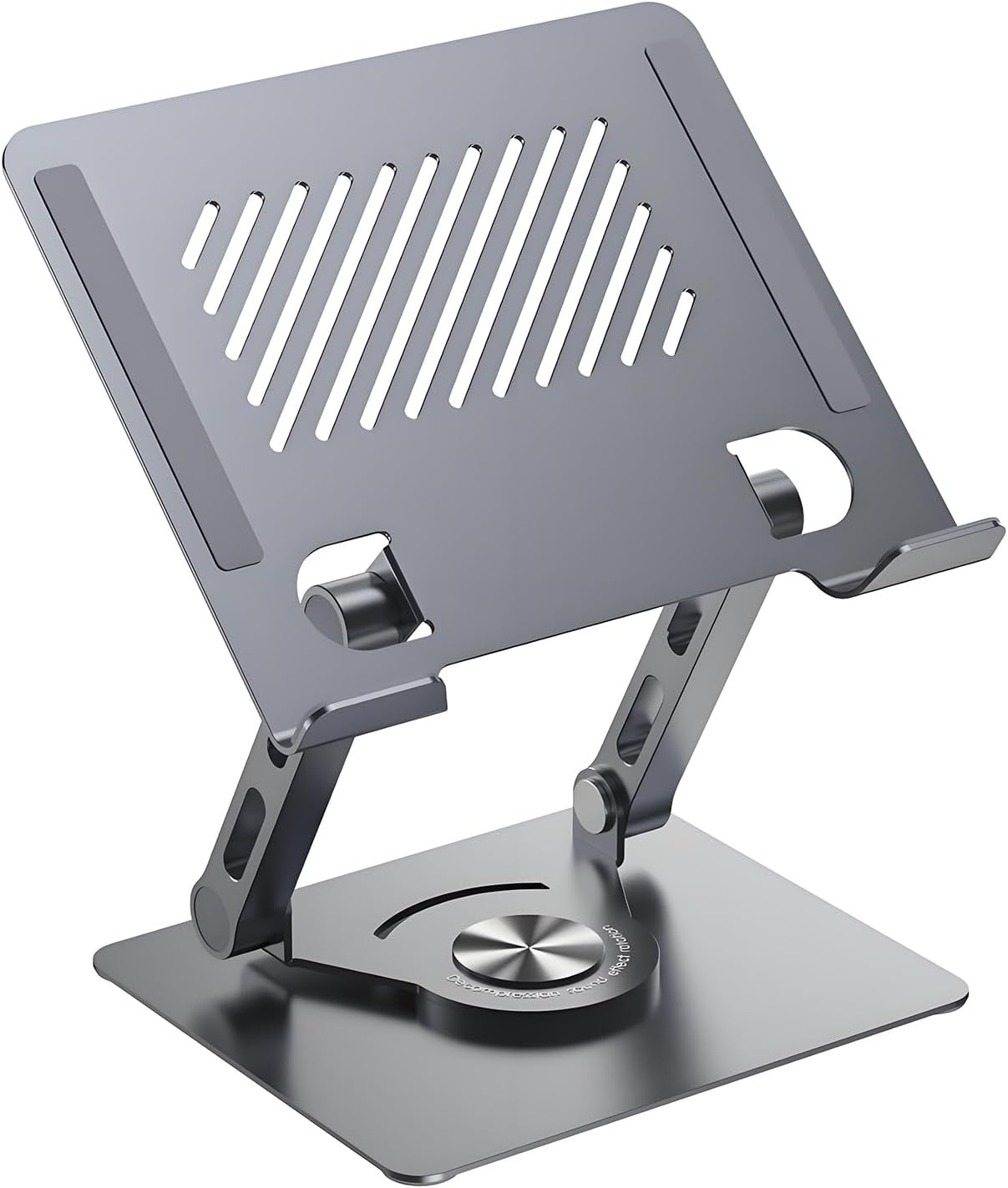 360° Rotating Tablet Stand - Adjustable iPad Tablet Holder for Desk, Foldable iPad Swivel Stand for Home & Office (Slate Gray)