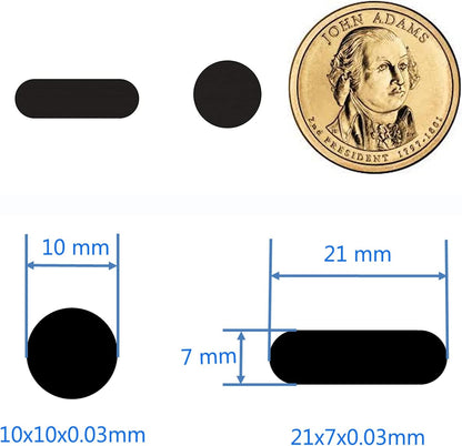 Universal Webcam Covers - Privacy Protection Accessory, No Residue Application, Safe Screen Closure - Dots and Bars, 20 Pieces - Black