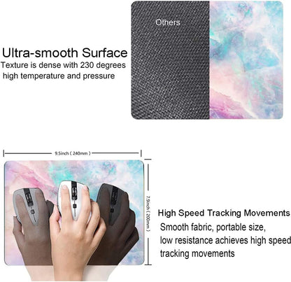 Mouse Pad, Premium-Textured Mouse Mat, Non-Slip Rubber Base Mousepad for Laptop, Computer & PC,9.5×7.9 in,Dream Marble
