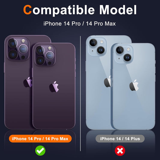 UniqueMe [3 Pack] Compatible for iPhone 14 Pro Max/iPhone 14 Pro Camera Lens Protector Tempered Glass,[Case Friendly][Scratch-Resistant][Night Shooting Mode]-Glitter Purple