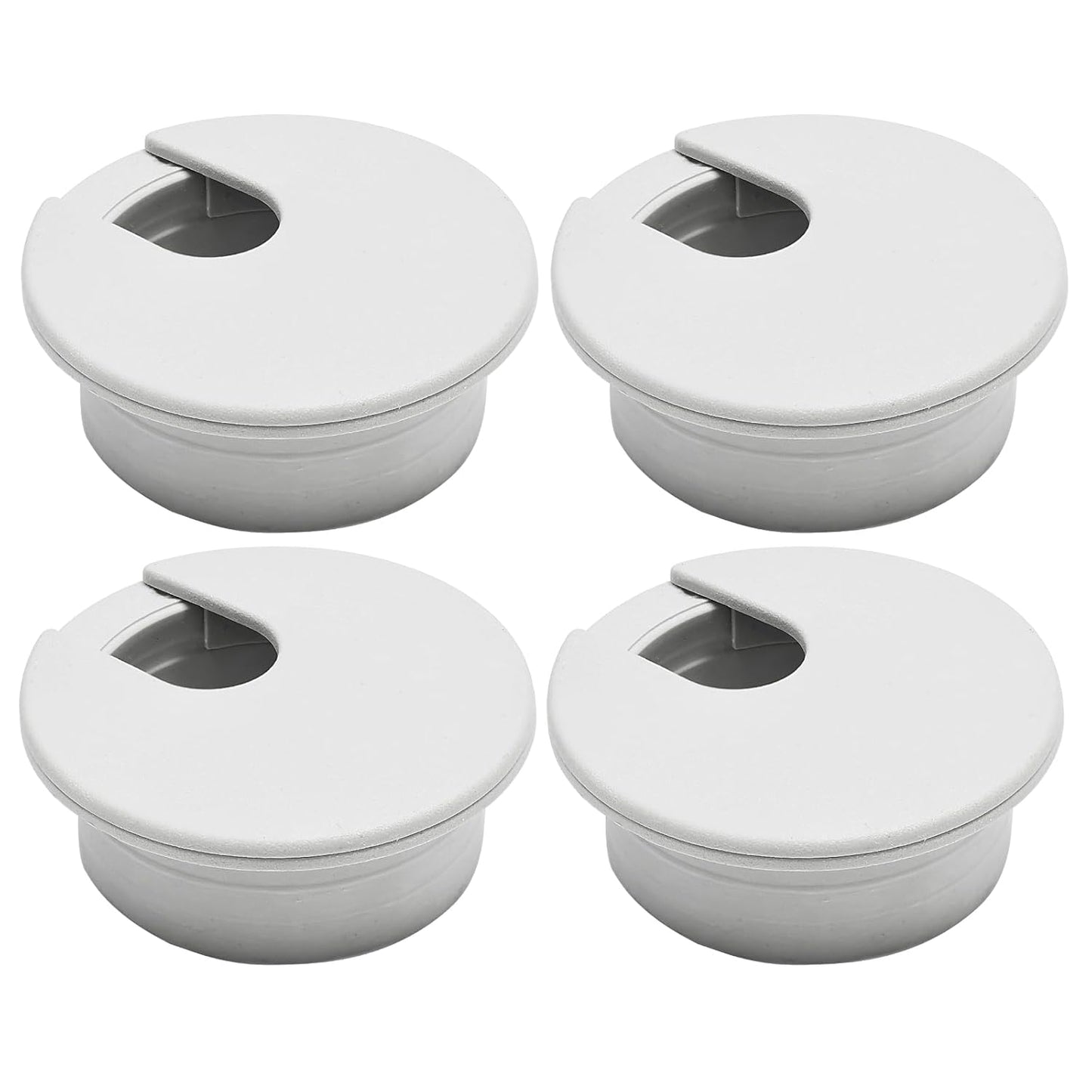 Desk Grommet 1-3/8" (35 mm), Desk Cord Hole Cover, Cable Grommet ABS Plastic, Desk Hole Grommet for Office and Home Table Cable, Detachable Cable Cord Organizer (Light Grey 4 Pcs)