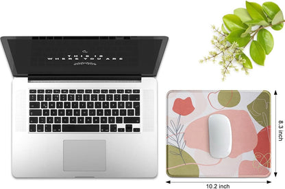 JIKIOU 3 Pack Mouse Pad with Stitched Edge, Comfortable Mouse Pads with Non-Slip Rubber Base, Washable Mousepads Bulk with Lycra Cloth, Mouse Pads for Computers Laptop Mouse 10.2x8.3x0.12in Rose