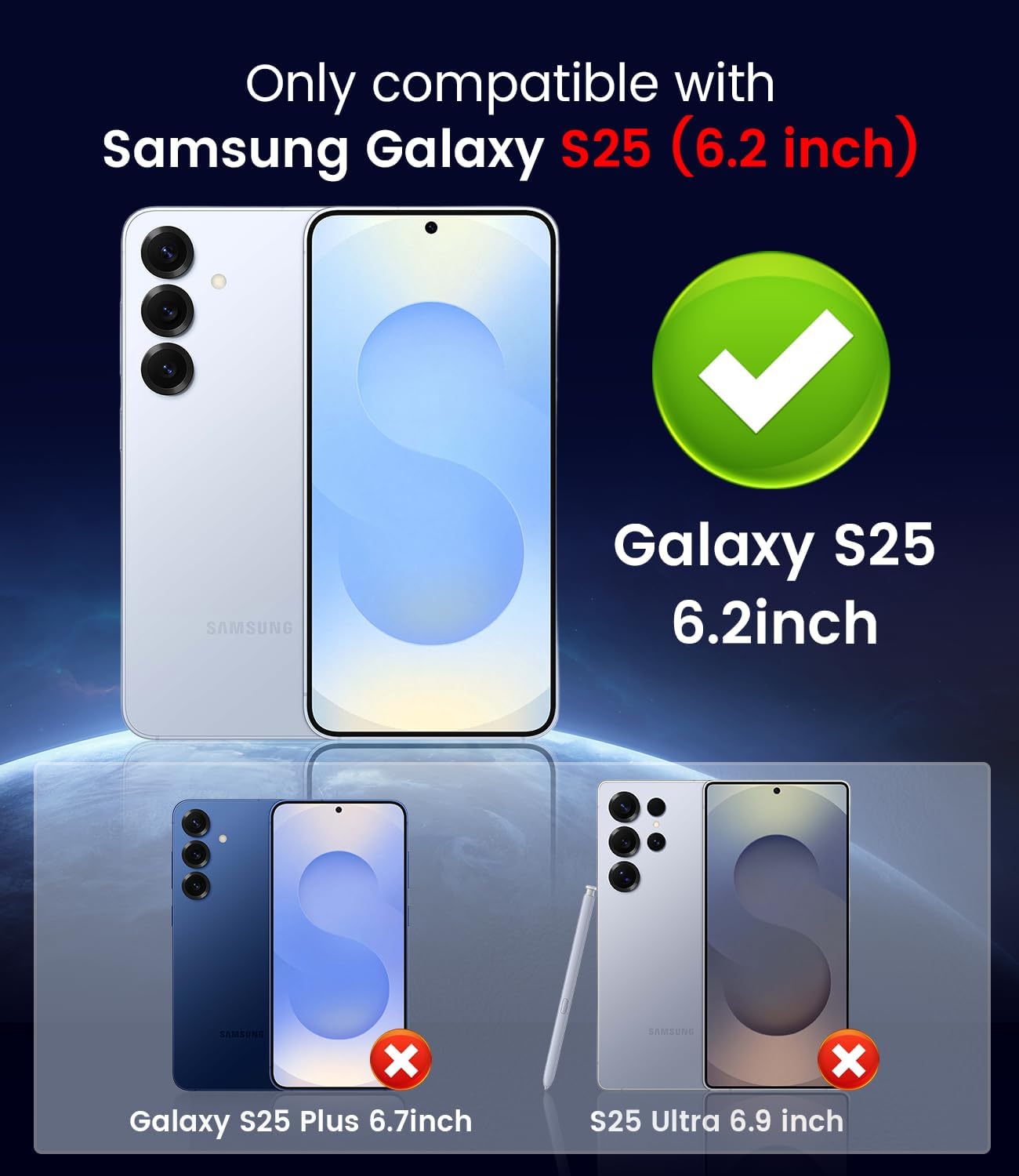 Magnetic for Samsung Galaxy S25 Case [Compatible with MagSafe][Built-in Camera Lens Protector] Slim Soft Silicone Bumper Shockproof Metallic Luster Phone Case (Blue)