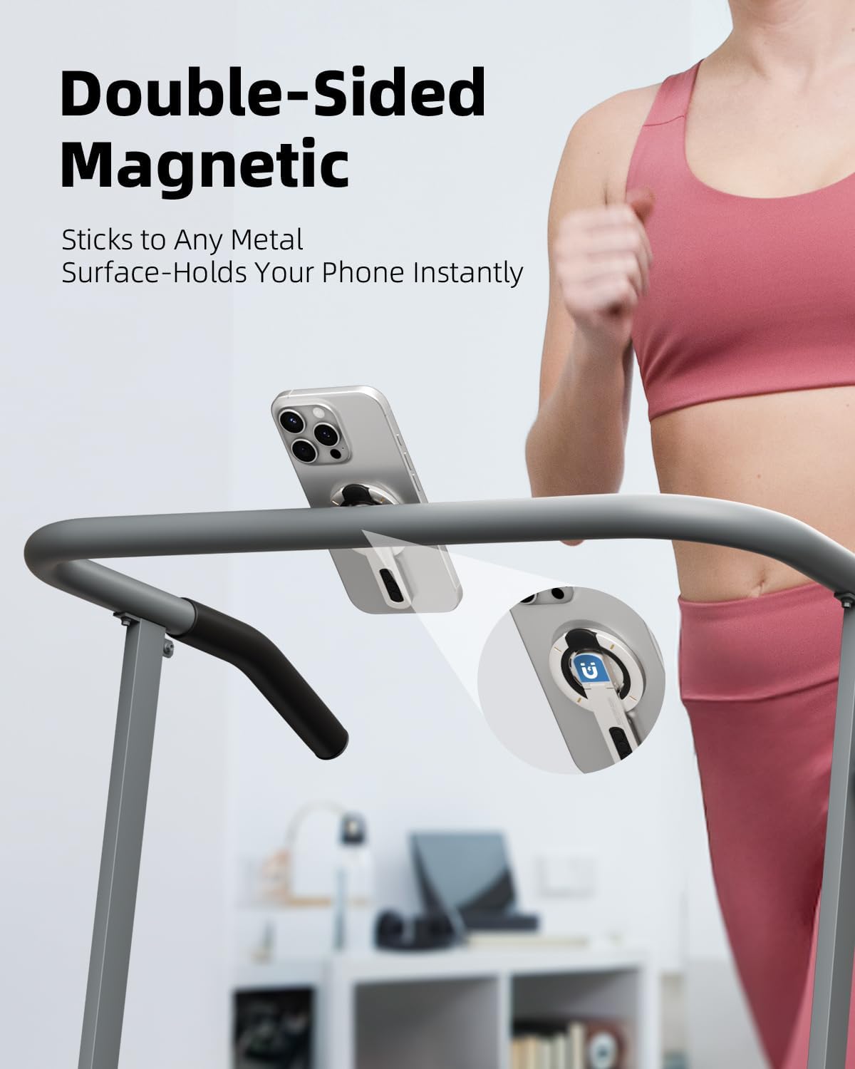 TODI for MagSafe Phone Grip Stand, 3-in-1 Magnetic Finger Ring Holder with Double-Sided Magnet, Fidget Toy Design, Magnetic Phone Stand for iPhone 16/15/14/13/12 Series (White)