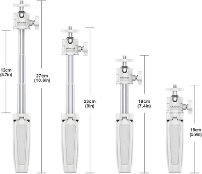 ULANZI Extension Pole Tripod, Mini Selfie Stick Tripod Stand Handle Grip for iPhone 13 Pro Max Samsung OnePlus Google Smartphone Canon G7X Mark III Sony RX100 VII A6400 Cameras Vlogging (Off-White)