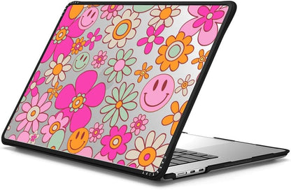 CASETiFY Impact MacBook Air 15" (M2-M4) Case [Cushioned Impact Corners/Scratch-Resistant/Anti-Slip Grip] - Groovy Clear - Clear Black