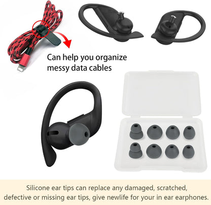 Ear Bud Covers Silicone Replacement Earbud Tips Compatible with Powerbeats Pro Beats Wireless Earphone Headphone Ear Tips 4 Pairs