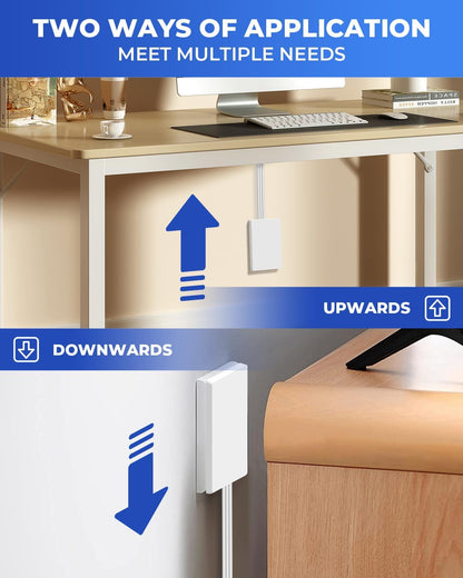 Saker Outlet Concealer Power Strip | 10ft Flat Plug Extension Cord with 3 Outlets,1625W | Universal Size Baby Proof Outlet Cover Extension Cord for Kitchen, Home and Office(10ft)