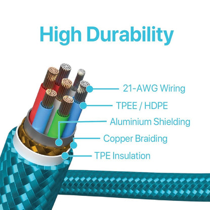 BLACK+DECKER Lightning to USB Cable - Fast Compatible iPhone Lightning Cable - Durable Braided iPhone Charger Cord - for Travel and Daily Use - Multiple Color + Length Options - 9ft