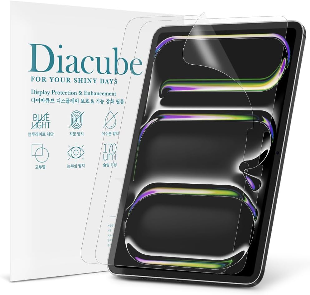 2-Pack Anti Glare Screen Protector with Blue Light Filter For iPad Pro 11 inch M4 2024, Anti-Glare Matte PET Film, Anti-Fingerprint, High Touch Sensitivity, Easy Installation