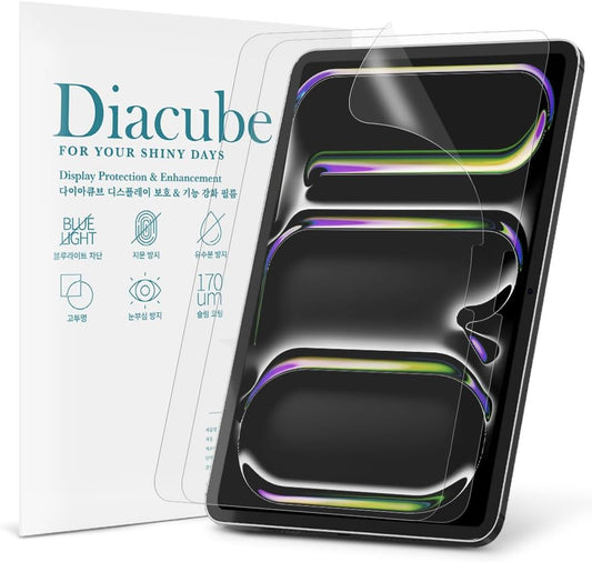 2-Pack Anti Glare Screen Protector with Blue Light Filter For iPad Pro 11 inch M4 2024, Anti-Glare Matte PET Film, Anti-Fingerprint, High Touch Sensitivity, Easy Installation