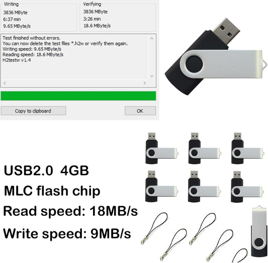 lcwamy 4GB Flash Drives 100 Pack USB Drives Bulk USB Flash Drive 100 Pack Flash Drive Bulk Thumb Drive Pendrive CupShadow (Black, No Logo)