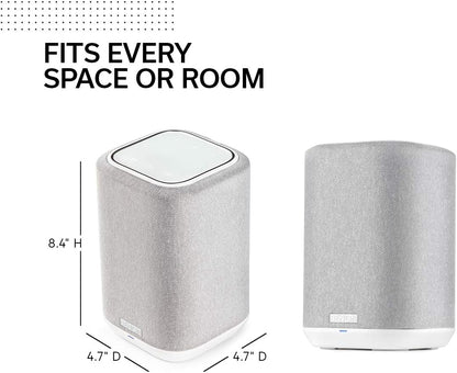 Denon Home 150 Wireless Smart Speaker – Compact Design, Wi-Fi & Bluetooth, HEOS Built-in, Alexa Built-in, Siri & AirPlay 2, Spotify Connect, Multi-Room Support, White
