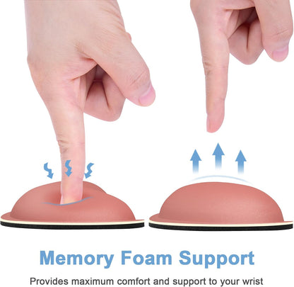 Dapesuom Mouse Wrist Rest, Ergonomic Memory Foam Mouse Wrist for Computer Desk Mats Support, Hand Rest Pad Cushion for Gaming, Office, Laptop, Men, Women, Pain Relief & Easy Typing, Indian Red