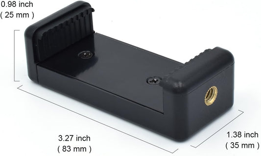 Universal Cell Phone Tripod Mount Adapter, OIMIO Phone Holder Clip Connector Head Used for Monopod Selfie Stick DSLR Travel Mini Flexible Tripod and More(2 Pack)