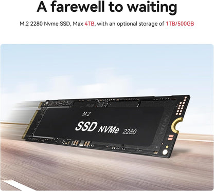 TRIGKEY S6 Mini PC 6800U(8C/16T, Up to 4.7GHz), Ryzen7 32GB LPDDR5 1TB M.2 NVMe SSD, Mini Desktop Computers, Triple Display/WiFi6/BT5.2, DP+HDMI+Type-C Output/USB3.2, Home/Office/Education/Gaming