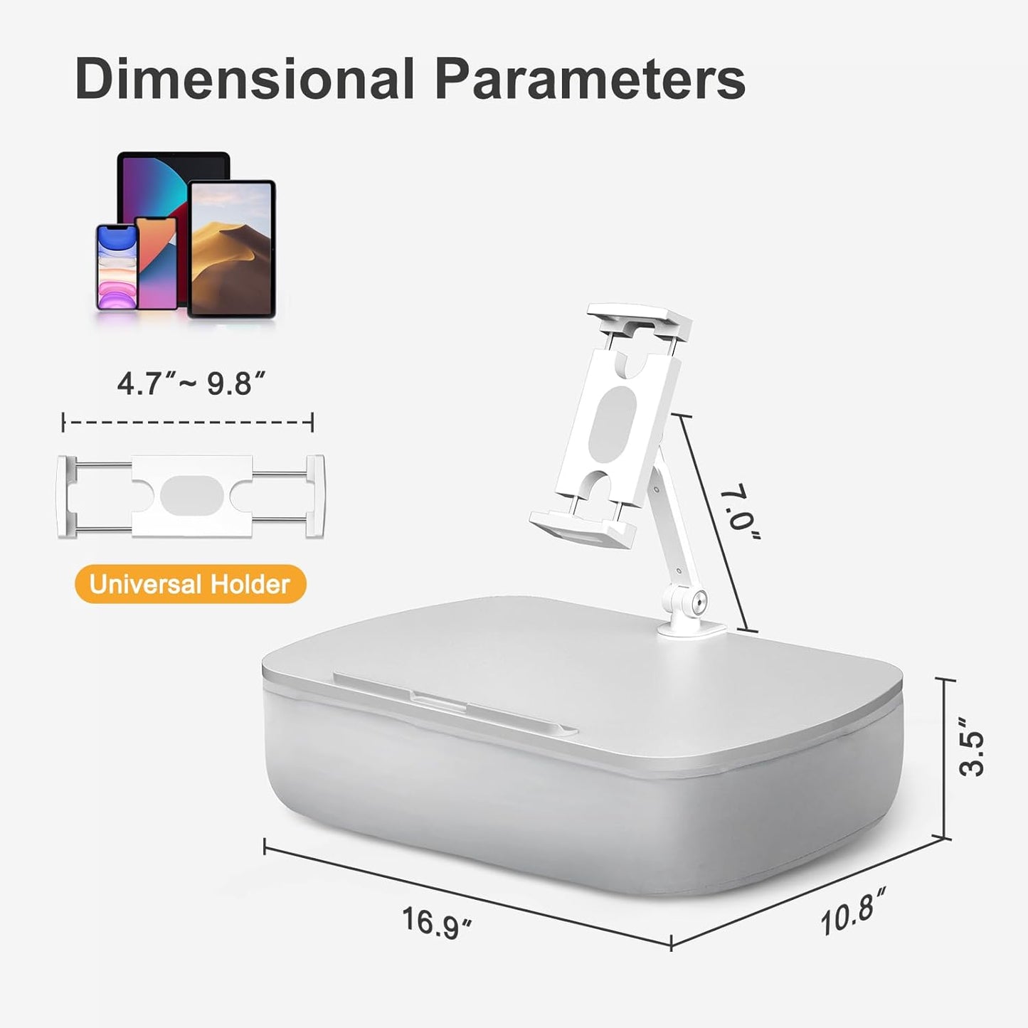 Lap Beanbag Cozy Kindle Pillow Stand for Bed with Adjustable Arm, 360° Tablet Holder, Fits 4.7"-13" Kindle, iPad, Phone, Laptop, Lap Desk for Hands Free Reading in Bed, Couch, Sofa(Light gary)