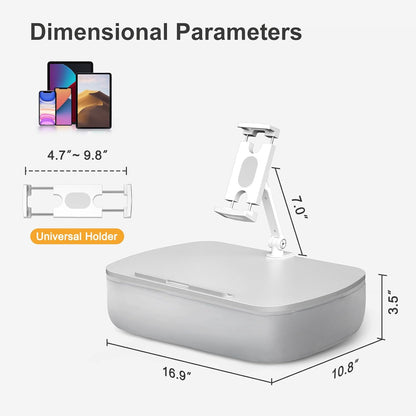 Lap Beanbag Cozy Kindle Pillow Stand for Bed with Adjustable Arm, 360° Tablet Holder, Fits 4.7"-13" Kindle, iPad, Phone, Laptop, Lap Desk for Hands Free Reading in Bed, Couch, Sofa(Light gary)