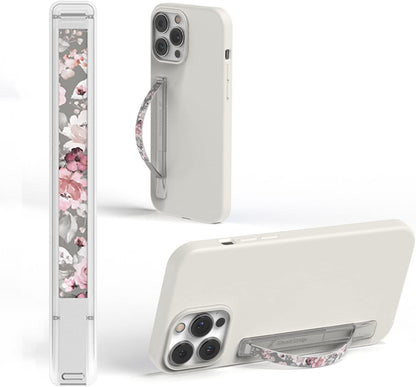 Phone Grip, Ultra Thin Cell Phone Grips Finger Holder Kickstand for Back of Phone, Loopy Case Swappable for Smartphones Wireless Chargers Car Mounts - SleekGrip Essential