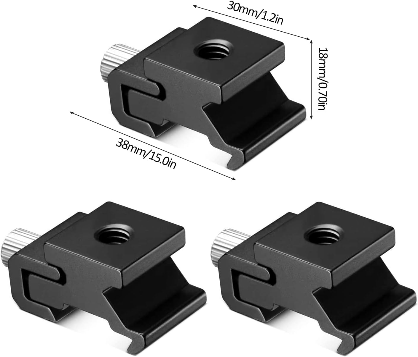 SLOW DOLPHIN 6 Pieces 1/4 Inch Hot Shoe Mount Adapter and 1/4"-20 Screw Thread Cold Shoe Flash Stand Adapter for DSLR Camera Rig, Camera Flash Shoe Mounts for Tripod