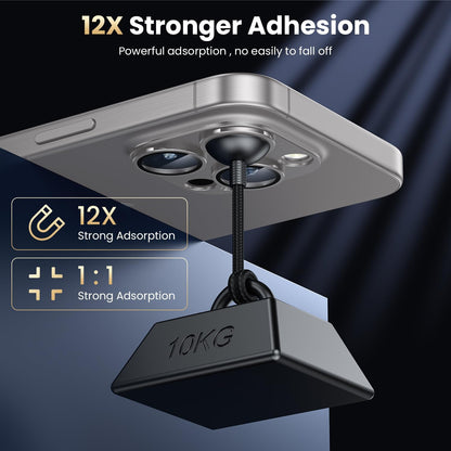 WSKEN for iPhone 16 Pro/iPhone 16 Pro Max Camera Lens Protector, [Military Grade Shatterproof] [Strong Adsorption] Metal Aluminum Alloy Tempered Glass Camera Screen Protector, Grey Titanium