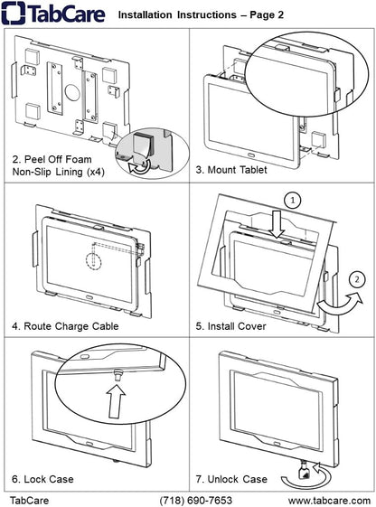 TABcare Locking Security Metal Case for Apple iPad Air 11" 2024 6th gen. for Kiosk, POS, Store, Show Display (White, iPad Air 11 2024)