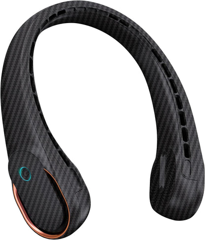 FrSara Neck Fan, Portable Personal Fan Strong Wind, 5200mAh, Air Volume,360° Cooling, No Hair Twisting, Air Volume On 2 Sides, Non-Slip, Quick Charge, Long Use Time, Gift for Women, Men, Birthday