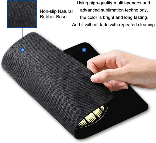 IMAYONDIA Mouse Pad - We're All Mad Here Design, Funny Mouse Mat, Square Waterproof Non-Slip Rubber Base for Computer & Laptop