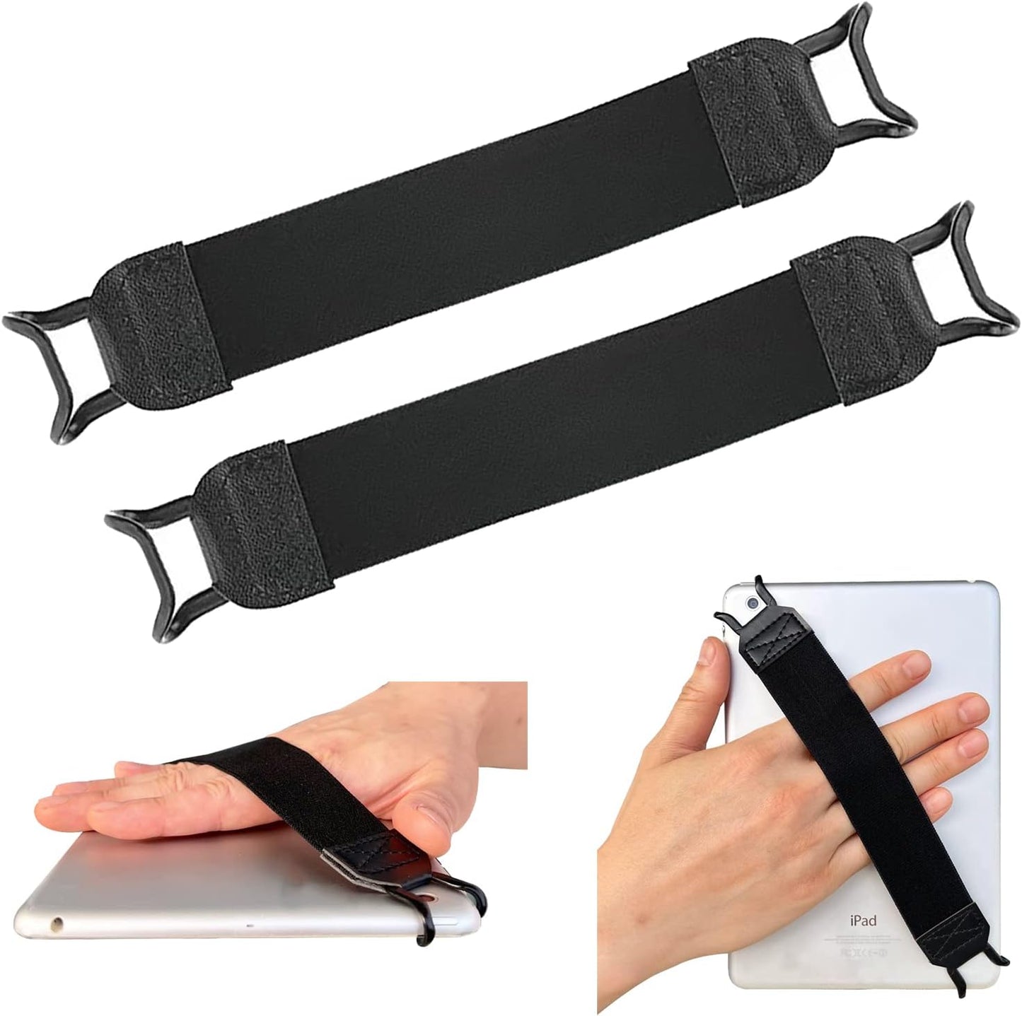 2 Pack Tablet Hand Strap, Versatile Lightweight Finger Grip for 9-11 Inch Tablet, Kindle, iPad Pro/Air