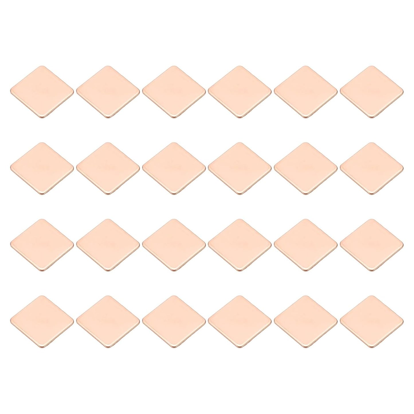 PATIKIL Copper Heatsink Pad Shims, 24 Pcs 20x20x1.2mm Copper Pad Shim IC Chipset GPU CPU Thermal Heatsink for Cooling Laptop Desktop Computer