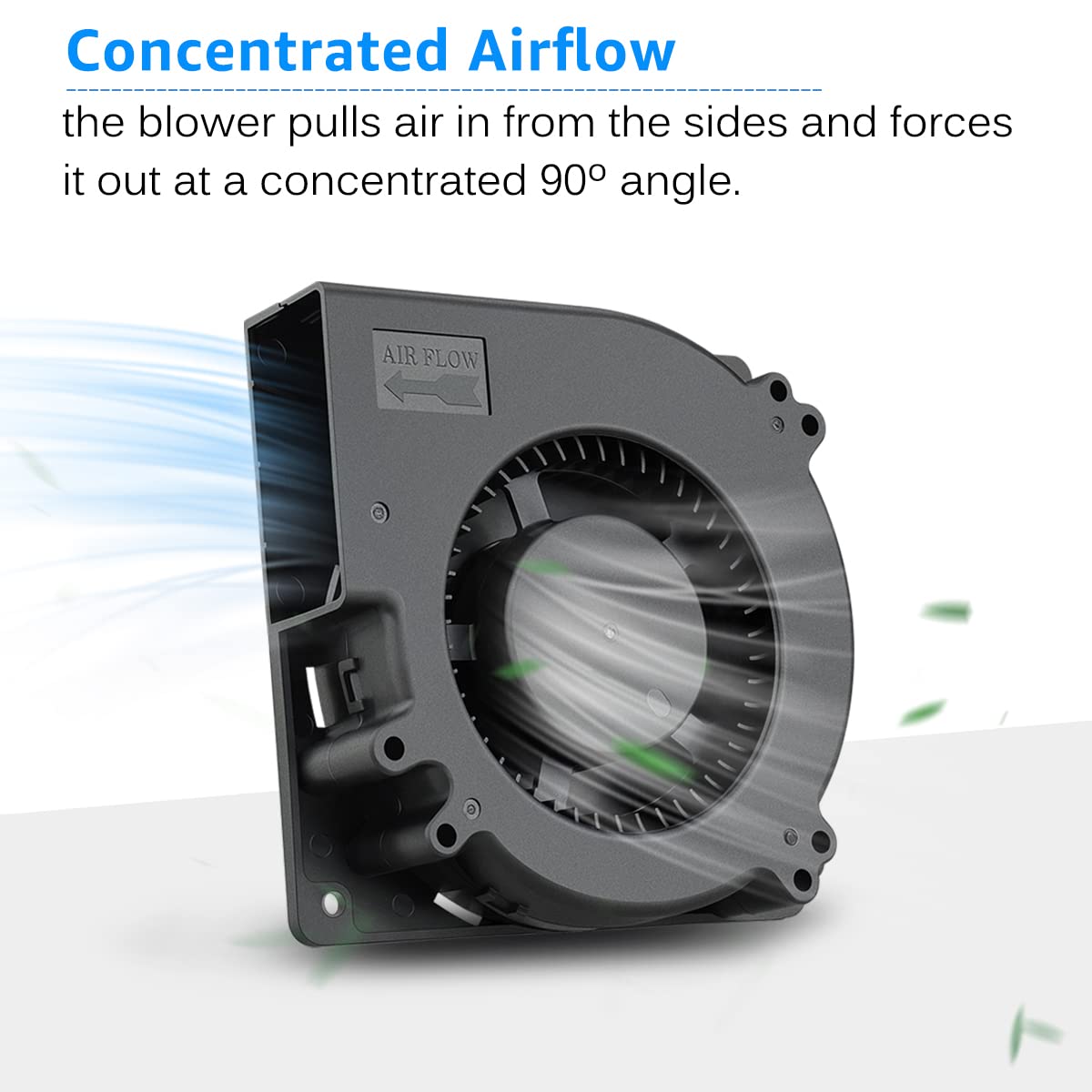 GDSTIME 120mm x 32mm USB Blower Fan with Speed Control, 5V Brushless DC Centrifugal Fans for Receiver DVR Xbox Modem AV Cabinet Cooling