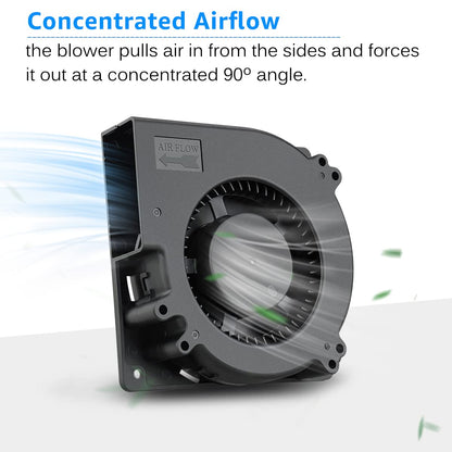 GDSTIME 120mm x 32mm USB Blower Fan with Speed Control, 5V Brushless DC Centrifugal Fans for Receiver DVR Xbox Modem AV Cabinet Cooling