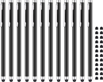 Stylus Pens for Touch Screens 12 Pack Linfanc Stylus Pen for iPad High Sensitivity and Precision Capacitive Stylus Pen forTouchscreen, 12 Pc Matte Black Stylus Pen with Extra 24 Replacement Tips