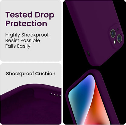 FireNova Designed for iPhone 13 Case, Silicone Upgraded [Camera Protection] Phone Case with [2 Screen Protectors], Soft Anti-Scratch Microfiber Lining Inside, 6.1 inch, Wine Red