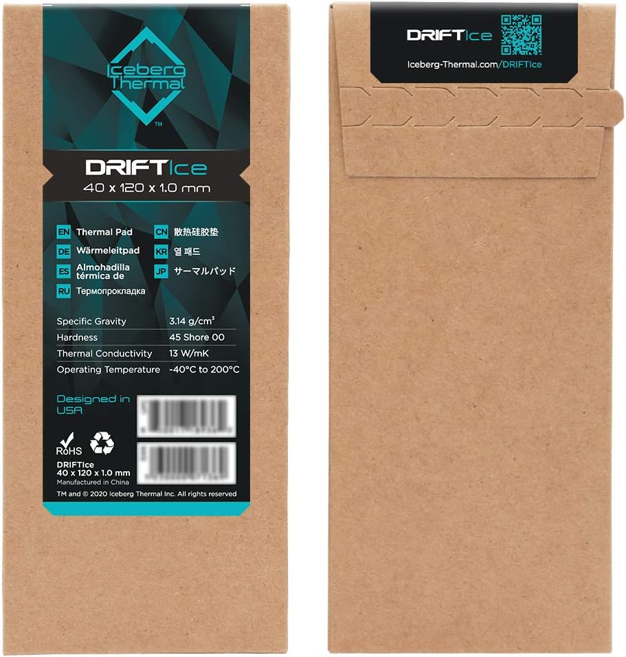 Iceberg Thermal DRIFTIce Thermal Pad 120mm x 40mm (1.0mm) (13 W/mK)