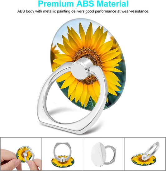 Bonoma Cell Phone Ring Holder Stand, 3 Pack Sunflowers 360 Rotation Universal Smartphone Ring Grip Stand Compatible with Smartphones and Tablets