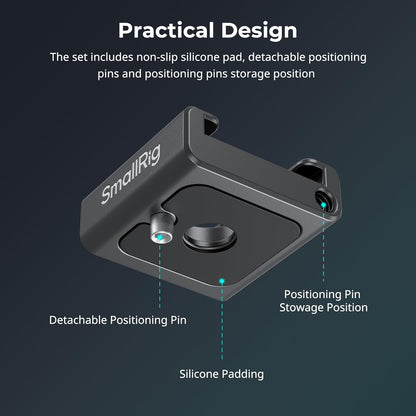 SmallRig Anti-Twist Cold Shoe Mount Adapter (4pcs) with 1/4"-20 Screws, for Flash LED Light Monitor Microphone, with Anti Twist Pins, Compatible with SmallRig Cage - 5033
